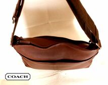 COACH コーチ ショルダーバッグ サコッシュ レザー シボ革 グレインカーフレザー　E1276-F70457 ビジネス　4サイズ収納可　USED _画像5