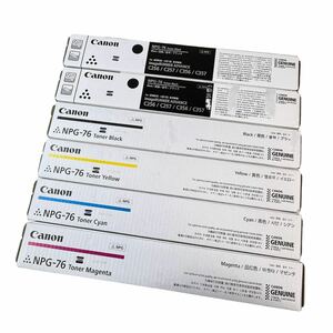 ★未開封品 Canon トナー カートリッジ NPG-76 6点まとめ売り ブラック ３本 イエロー マゼンタ シアン 各1本 CANON 管理J620