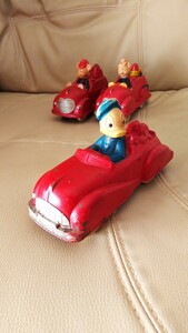 父の日 レア アメリカ VTG 1940年 Disney ディズニー ドナルド プルート サン ラバー スポーツカー ソフビ 刻印有 アメ車 ガレージ 模型 玩