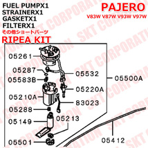 三菱　パジェロ　燃料ポンプ　フューエルポンプ　V83W　V87W　V93W　V97W　6G75 MIVEC　ストレーナー　フィルター　リペアセット_画像3