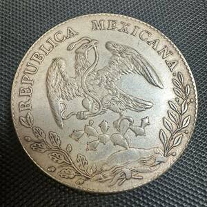 古錢　メキシコ　1891年 大型コイン　C6 大型銀貨 貿易銀 重さ26.5g