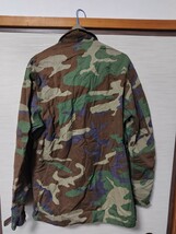 米軍実物　ウッドランド迷彩BDUジャケット　ノンリップ　初期型　MEDIUM-LONG 古着_画像2