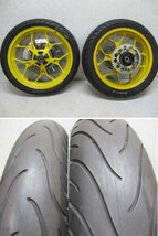 4★YZF-R25系前後ホイール321　純正.1WD.タイヤ’20年製.〔検索用〕RG10J.RG43J.2WD.YZF-R3.RH07J.RH13J.MT-03.MT-25.ABS_画像2