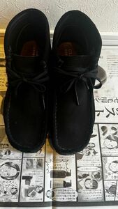 クラークス ワラビー ブーツ CLARKS WALLABEE BOOT BLACK SUEDE ブラックスウェード 