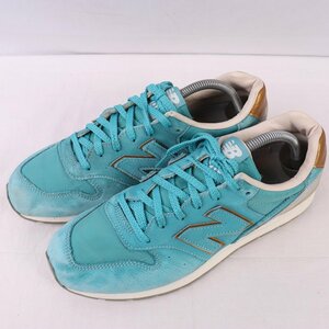 996 ニューバランス 27.0cm/new balance 水色 金 ゴールド 灰 グレー 中古 古着 スニーカー メンズ スニーカー yy2875