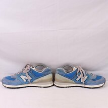 574 ニューバランス 25.5cm/new balance 青 ブルー 灰 グレー 中古 古着 スニーカーメンズ スニーカー yy2887_画像5