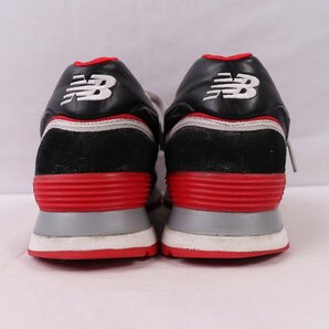 574 ニューバランス 26.0cm/new balance 黒 ブラック 赤 レッド 灰 グレー 白 ホワイト 中古 古着 メンズ スニーカー yy2910の画像2