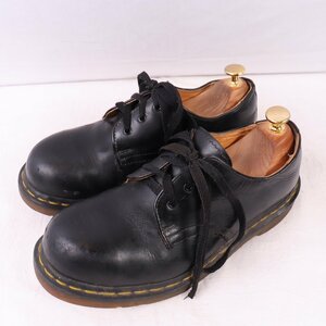 スチールトゥ ドクターマーチン UK6/24.5cm～25.0cm/3ホール 黒 ブラック メンズ レディース drmartens 古着 中古 dm3885