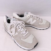 574 ニューバランス 28.0cm/new balance 灰 グレー オフホワイト 中古 古着 メンズ スニーカー yy2970_画像6