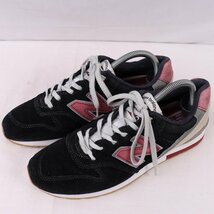 996 ニューバランス 25.0cm/new balance 黒 ブラック 赤 レッド 灰 グレー 中古 古着 メンズスニーカー yy3036_画像1