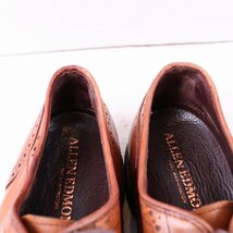 アレンエドモンズ 10 EEE ウィングチップ ALLEN EDMONDS USA製 茶 ブラウン メンズ アメリカ靴 中古 古着 ds4314_画像9