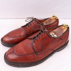 アレンエドモンズ 7 1/2 EEE / 25.5cm 位 ALLEN EDMONDS Uチップ ブラウン 茶 USA製 アメリカ靴 メンズ 中古 ds4312