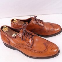 アレンエドモンズ 10 EEE ウィングチップ ALLEN EDMONDS USA製 茶 ブラウン メンズ アメリカ靴 中古 古着 ds4314_画像8