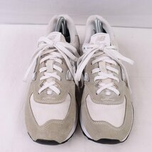 574 ニューバランス 26.0cm/new balance 灰 グレー 白 ホワイト 中古 古着 メンズ スニーカー yy3162_画像3