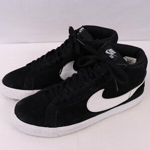 SB ZOOM BLAZER MID 28.0cm/NIKE ズーム ブレザー ミッド ナイキ 古着 中古 黒 ブラック 白 メンズ スニーカーxx8046の画像1