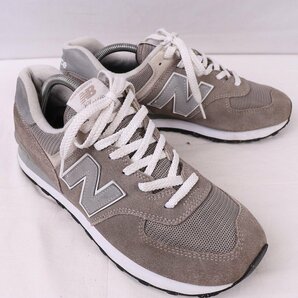 574 ニューバランス 27.5cm/new balance グレー 灰色 白 中古 古着 スニーカー メンズ yy8920の画像6