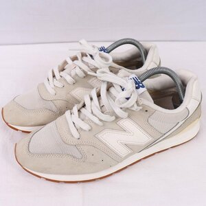 996 ニューバランス 26.5cm/new balance ライトグレー 灰色 白 青 中古 古着 スニーカー メンズ yy8947