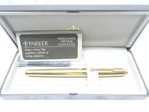 ★美品 パーカー75 14KGF ゴールド 格子 インシグニア 14K M 万年筆 PARKER