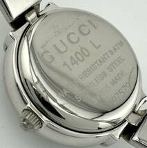 【グッチ　1円～】　◎GUCCI◎　1400L　シルバー　バングル　腕時計　クォーツ　稼働　レディース　E8079_画像5