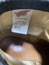 2019年製 RED WING レッドウイング 8173 スエード モックトゥ 復刻四角犬タグ US9.5 27.5cm MADE IN USA 米国製_画像5