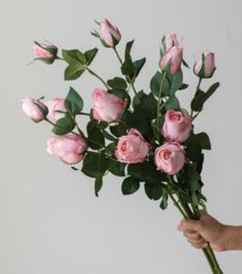 浅いピンク12本セットブルガリアバラ★薔薇★造花★壁飾り★アートフラワー★長さ約65ｃｍ★★ハンドメイド