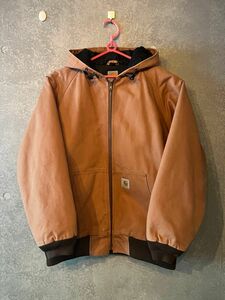 carhartt (カーハット) アクティブ ジャケット ダック パーカー ブラウン メンズ