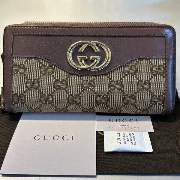 未使用に近い！ グッチ GUCCI 財布 長財布　コンチネンタル ラウンドファスナー