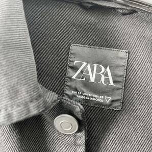 ZARA ザラ ブラック デニム カバーオール ジャケット の画像5