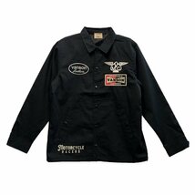 送料0 VANSON バンソン ポリコットン コーチジャケット VANSON MOTORCYCLE CUSTOM COACH JACKET (883V339) XXLサイズ バイカー バイク乗り_画像2