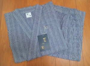  Okayama .. made in Japan Indigo. . Samue top and bottom set M size cotton 100% men's top class navy blue Japanese clothes Japanese clothes jinbei law ... Buddhism equipment bundle Buddhist altar fittings .. worker 780C