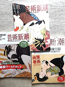 芸術新潮 春画特集 3冊セット★2012春画ワールドカップ★2013大英博物館春画展★2015月岡雪鼎の絢爛エロス★状態良好