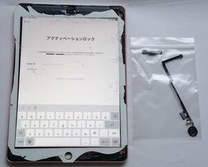 ■ジャンク:部品取り：アクティベーションロック:画面割れ■iPad6 第6世代 ゴールド (2018 A1954)(DMPWJ9W6JMXK)