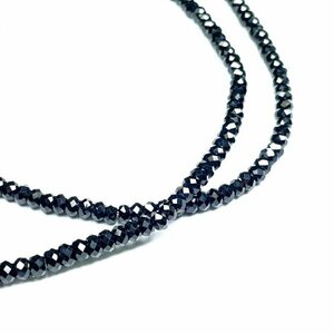  length . selection ..!! lacquer black black spinel necklace 4 millimeter ×2 millimeter Kirari . light . shines Power Stone Professional Baseball player . performer . favorite! gift .