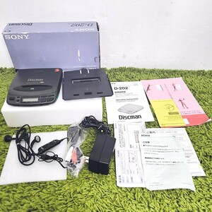 SONY ソニー コンパクトディスクコンパクトプレイヤー　Discman CDプレーヤー D-202 