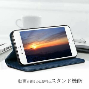 AQUOS Sense4 ケース 手帳型 おしゃれ 紺 ネイビー SH-41A Sense5G カバー Sense4lite sense4basic シンプル レザー スマホケース 送料無料の画像4