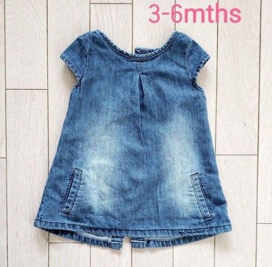 【NEXT BABY】デニム風 ワンピース チュニック 60サイズ