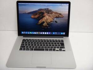 MacBook Pro Retina15inch Mid 2012 (A1398) Core i7 2.3GHz/8GB/SSD 750GB/Mac OS Catalina 10.15.7