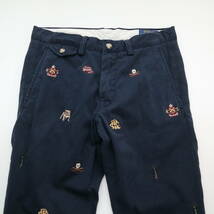 定価 21,600円（税込）！ブルドッグ・スカルetc 総柄刺繍★POLO RALPH LAUREN★CLASSIC FIT CHINO PANTS /メンズ/サイズ(28/30・W76)_画像1