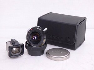 CONTAX/コンタックス G1/G2用超広角レンズ Hologon 16mm F8 T* 専用ファインダー GF-16mm・革ケース付 ホロゴン ◆ 6D5BA-3