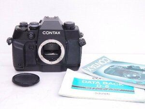 CONTAX/コンタックス フィルム一眼レフカメラ AX ボディ DATABACK D-8付/ヤシカコンタックスマウント 説明書付 ◆ 6D5BA-54