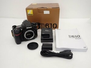 Nikon ニコン D610 デジタル一眼レフカメラ ボディ 説明書/元箱/バッテリー/充電器付 ∽ 6D724-1