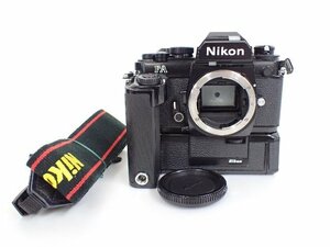 Nikon ニコン FA ブラック フィルム一眼レフカメラ ボディ MF-16/MD-15 データバック/モータードライブ付き ∴ 6D5BA-28