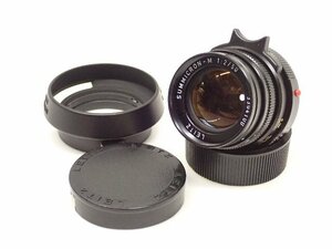 LEITZ LEICA ライカ MFレンズ SUMMICRON-M ズミクロン 50mm F2 第三世代 カナダ製 レンズフード付 ∩ 6D797-1