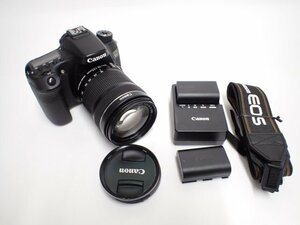 CANON EOS 70D + EF-S 18-135mm F3.5-5.6 IS STM キヤノン デジタル一眼レフカメラ バッテリー2個付 動作品 ∬ 6D813-1