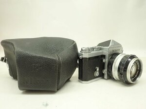 Nikon ニコン フィルム一眼レフカメラ F アイレベル 中期型 ボディ + NIKKOR-S Auto 50mm F1.4 レンズ ¶ 6D989-1