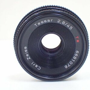 CONTAX コンタックス パンケーキ標準レンズ Carl Zeiss Tessar T* 45mm F2.8 AEJ テッサー オールドレンズ † 6DAE1-5の画像4