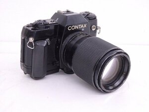 CONTAX/コンタックス フィルム一眼レフ 137MA QUARTZ データバック D-5/Carl Zeiss Sonnar 135mm F2.8 T* AEJ グリップ付 ◆ 6DB9F-2