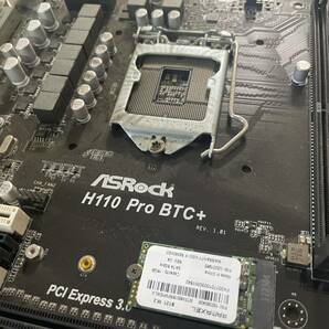 ASRock H110 PRO BTC+ マザーボード 4ギガメモリー SSD マイニング用 ライザーカード 動作確認済の画像4