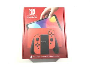 1円スタート 未使用品 店舗印無 Nintendo Switch 有機ELモデル ニンテンドー スイッチ本体 マリオレッド