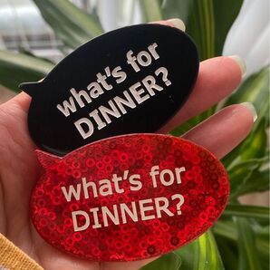 アメリカンダイナー コミック風バッチ 2個 吹き出し アメコミ DINNER